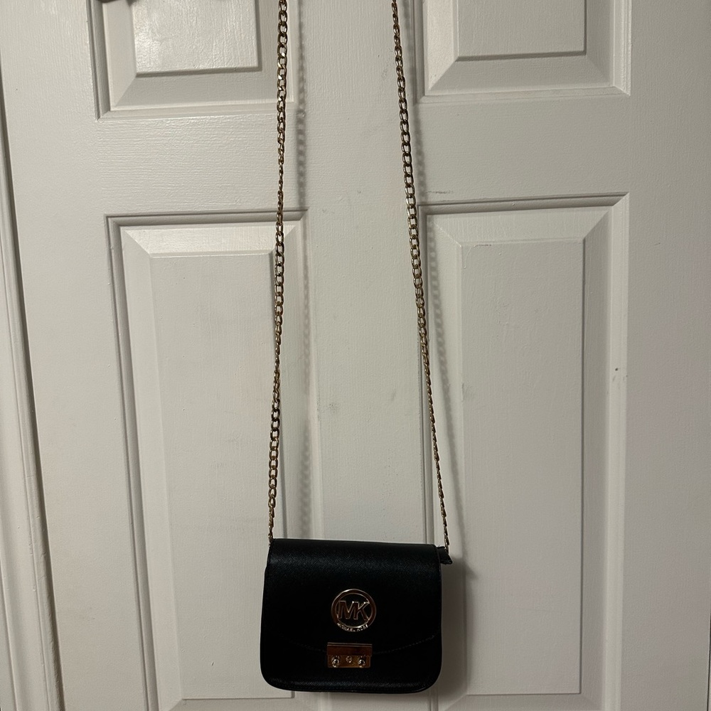 Michael Kors gold chain crossbody bag